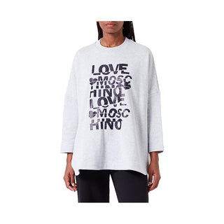 Love Moschino Gray Cotton Women Sweatshirt