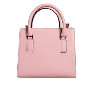 Versace Pink Small Top Handle Grainy Calf Leather Crossbody Bag - Versa Loro