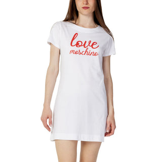 Love Moschino White Cotton Short