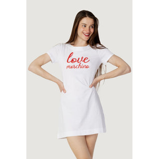 Love Moschino White Cotton Short