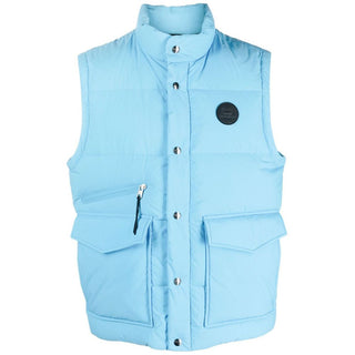 Woolrich Light Blue Polyester Men Vest