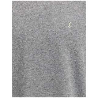 Saint Laurent Grey Cotton Oversized T-shirt