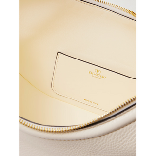 Valentino Garavani Ivory Leather Small Hobo Vlogo Shoulder Bag - Versa Loro