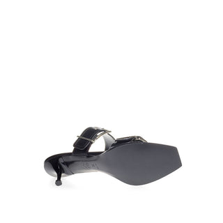 Alexander McQueen Elevate Your Steps in Timeless Black Leather Sandals - Versa Loro