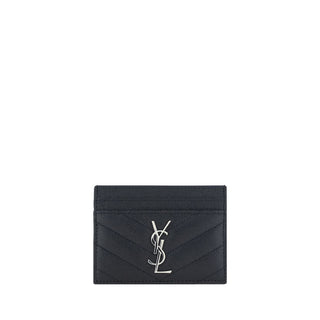Saint Laurent Black Leather Card Holder