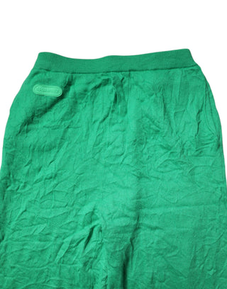 Dsquared² Green Cotton Elastic Waist Men Casual Pants