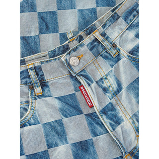 Dsquared² Blue Cotton Relaxed Fit Jean