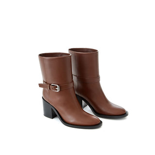 Burberry Brown Leather Boot - Versa Loro