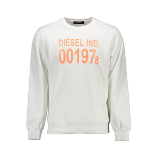 Diesel Weißer Baumwollpullover für Männer