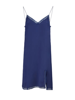 Gucci Blu Viscose and Cotton Mid Long Dress