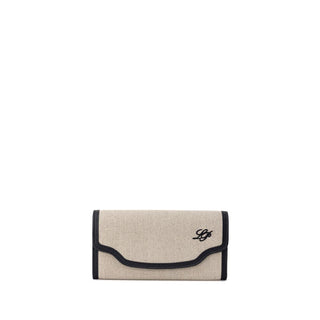Loro Piana Beige Fabric And Leather Wallet