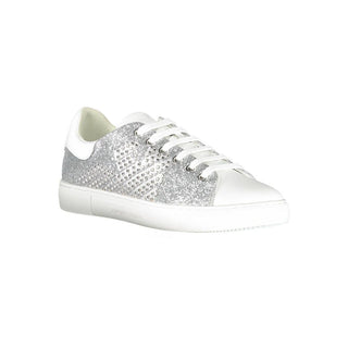 Emporio Armani Silver Leather Women Sneaker