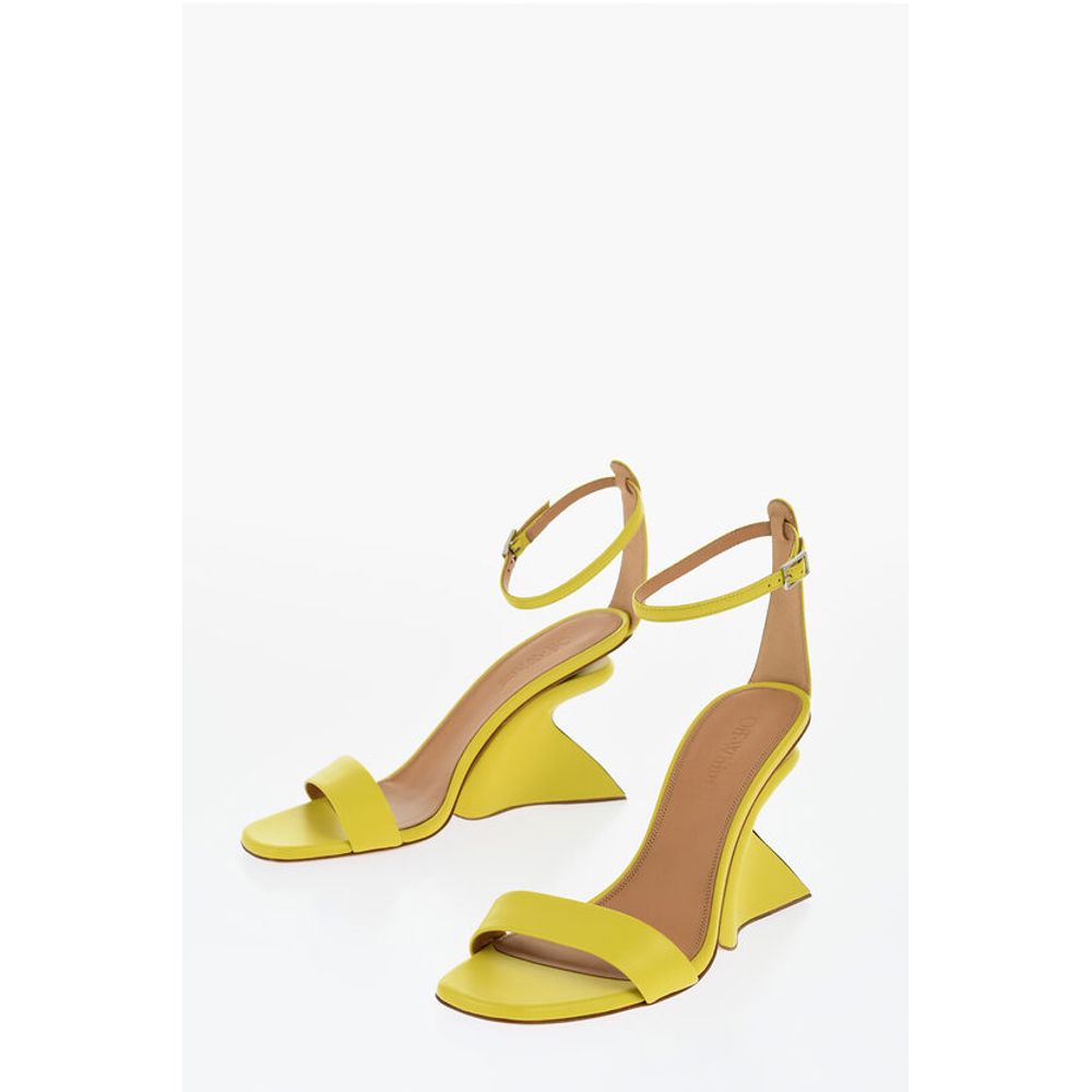 Off-White Leder JUG Sandalen Wedge 9 cm