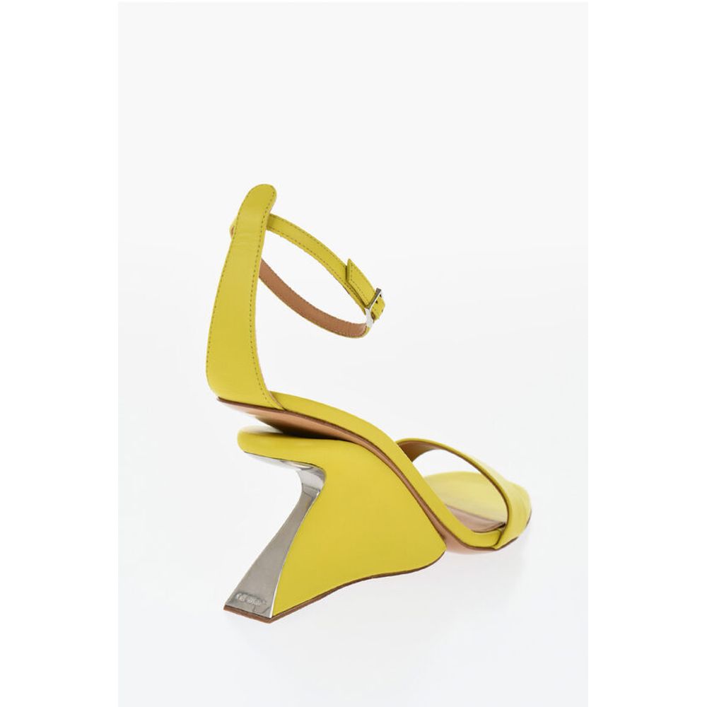 Off-White Leder JUG Sandalen Wedge 9 cm