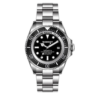 Bobroff Gray Stainless Steel Watch