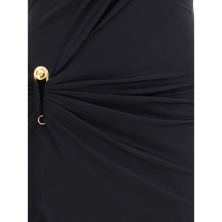 Versace Draped jersey long Dress