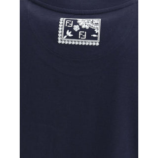 Fendi T-Shirt mit Tasche mit Bandana-Aufdruck