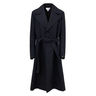 Bottega Veneta Blue Cotton Trench Coat