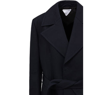 Bottega Veneta Blue Cotton Trench Coat