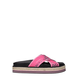Kenzo Pink Fabric Slippers Sandals