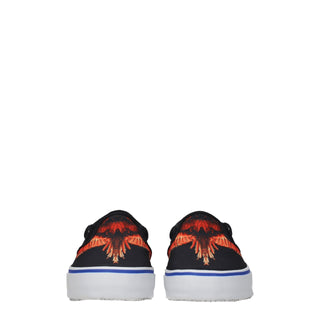 Marcelo Burlon Black Fabric Slip-On Loafers