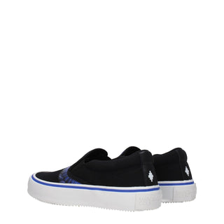 Marcelo Burlon Black Fabric Slip-On Loafers