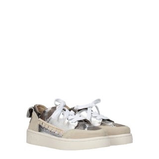Mou Gray Leather Low Tops