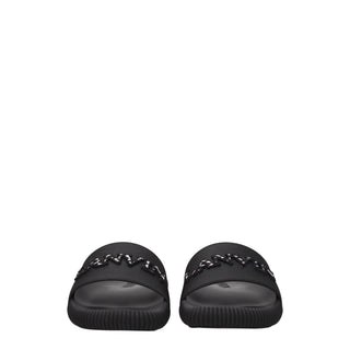 Lanvin Black Cotton Slippers Sandals