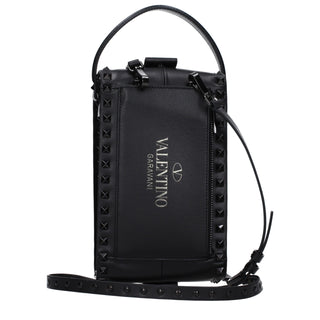 Valentino Garavani Black Leather Clutch Bags
