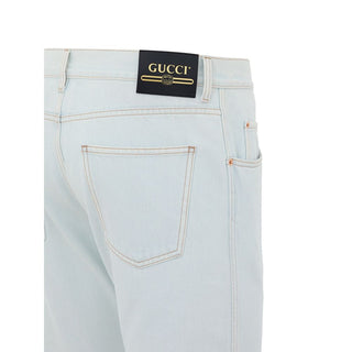 Gucci Blue Cotton Jeans Denim