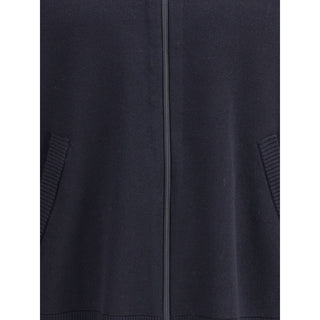 Thom Browne Double Face Full Zip Up Cardigan In Meri