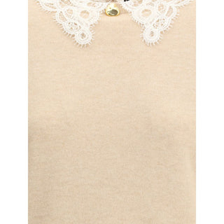 Fabiana Filippi Lace collar Sweater