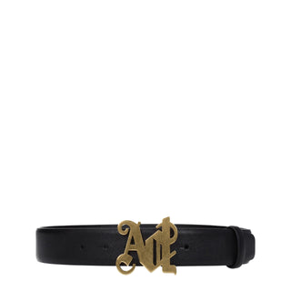 Palm Angels Black Leather Regular Belt