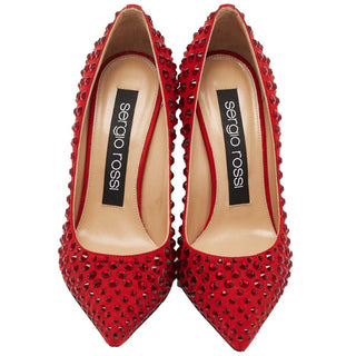 Sergio Rossi Red Calfskin Pump