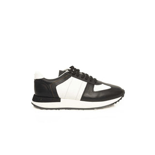 Cerruti 1881 Black Calfskin Men Sneaker