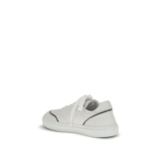 Brunello Cucinelli Leather Sneakers with Shiny Details