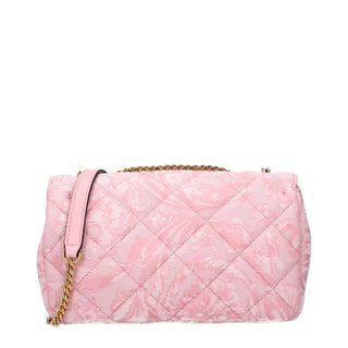 Versace Pink Fabric Shoulder Bags