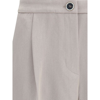 Cruna Beige Polyester Casual Pants