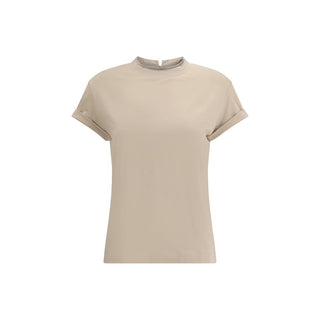 Brunello Cucinelli Beige Elastane T-Shirt