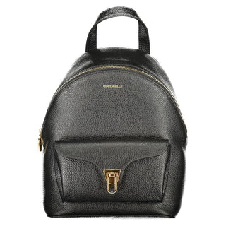 Coccinelle Black Leather Women Backpack
