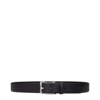 Testoni Black Leather Regular Belts
