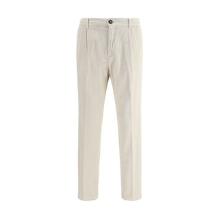 Cruna White Cotton Casual Pants
