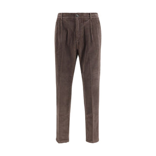 Cruna Brown Cotton Casual Pants