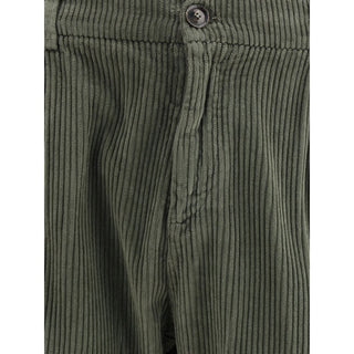 Cruna Green Cotton Casual Pants