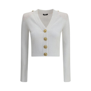 Balmain Ribbed and braided Cardigan