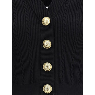Balmain Ribbed and braided Cardigan