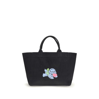 Ganni SHOPPER XXL POCKET DOG PRINT