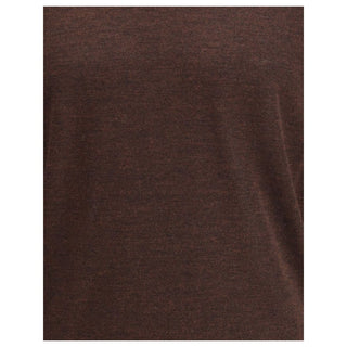 Cruna Brown Wool Turtleneck