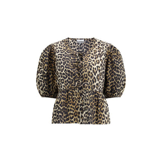 Ganni Leopard cotton Shirt