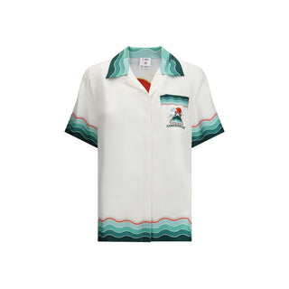 Casablanca Silk Cuban Collar short sleeve Shirt